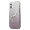 Чехол Guess Glitter Gradient Script для iPhone 12 mini Pink (GUHCP12SPCUGLSPI)