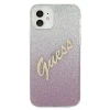 Чехол Guess Glitter Gradient Script для iPhone 12 mini Pink (GUHCP12SPCUGLSPI)