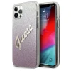 Чехол Guess Glitter Gradient Script для iPhone 12 Pro Max Pink (GUHCP12LPCUGLSPI)