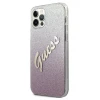 Чехол Guess Glitter Gradient Script для iPhone 12 Pro Max Pink (GUHCP12LPCUGLSPI)