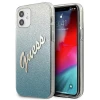 Чохол Guess Glitter Gradient Script для iPhone 12 mini Blue (GUHCP12SPCUGLSBL)