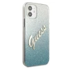 Чохол Guess Glitter Gradient Script для iPhone 12 mini Blue (GUHCP12SPCUGLSBL)