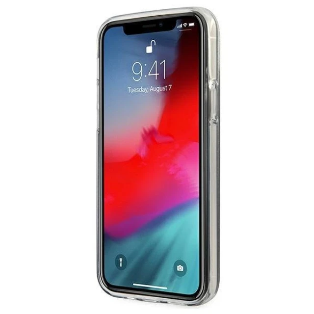 Чехол Guess Glitter Gradient Script для iPhone 12 | 12 Pro Blue (GUHCP12MPCUGLSBL)
