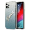 Чохол Guess Glitter Gradient Script для iPhone 12 Pro Max Blue (GUHCP12LPCUGLSBL)