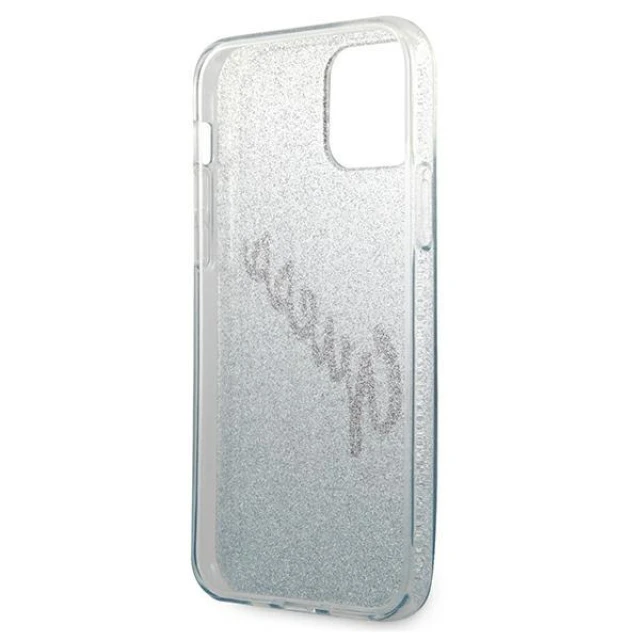 Чохол Guess Glitter Gradient Script для iPhone 12 Pro Max Blue (GUHCP12LPCUGLSBL)