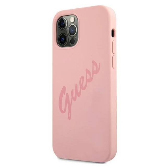 Чохол Guess Script Vintage для iPhone 12 Pro Max Pink (GUHCP12LLSVSPI)