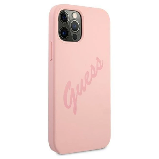 Чохол Guess Script Vintage для iPhone 12 Pro Max Pink (GUHCP12LLSVSPI)