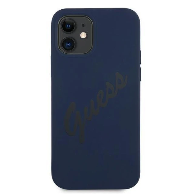 Чохол Guess Script Vintage для iPhone 12 mini Blue (GUHCP12SLSVSBL)