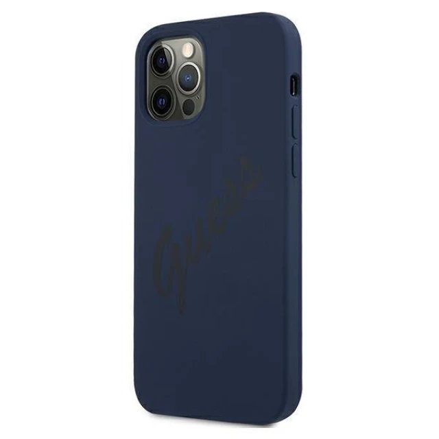 Чохол Guess Script Vintage для iPhone 12 | 12 Pro Blue (GUHCP12MLSVSBL)