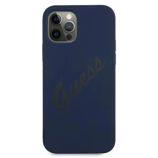Чохол Guess Script Vintage для iPhone 12 | 12 Pro Blue (GUHCP12MLSVSBL)