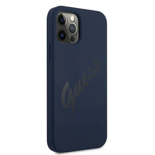 Чохол Guess Script Vintage для iPhone 12 Pro Max Blue (GUHCP12LLSVSBL)