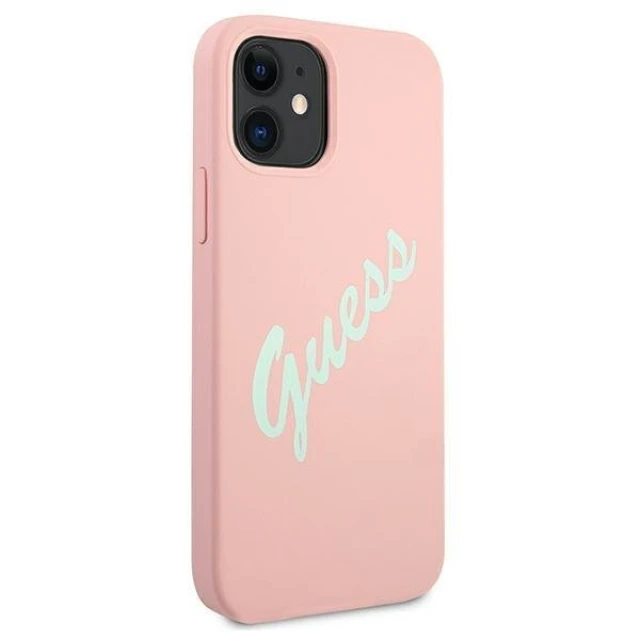 Чехол Guess Silicone Vintage для iPhone 12 mini Pink (GUHCP12SLSVSPG)
