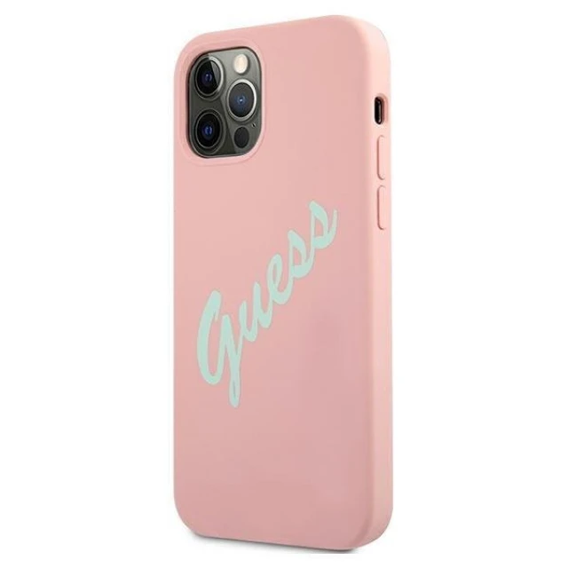 Чохол Guess Vintage Silicone Case для iPhone 12 Pro Max Pink (GUHCP12LLSVSPG)