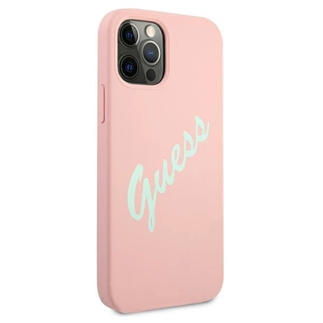 Чохол Guess Vintage Silicone Case для iPhone 12 Pro Max Pink (GUHCP12LLSVSPG)