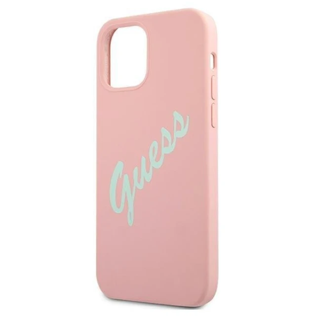 Чохол Guess Vintage Silicone Case для iPhone 12 Pro Max Pink (GUHCP12LLSVSPG)