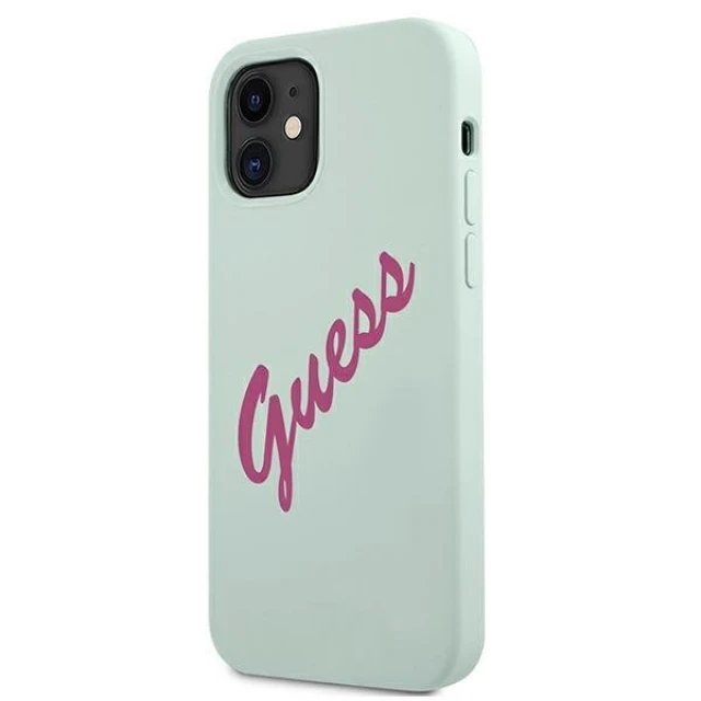 Чохол Guess Vintage Silicone Case для iPhone 12 mini Blue (GUHCP12SLSVSBF)