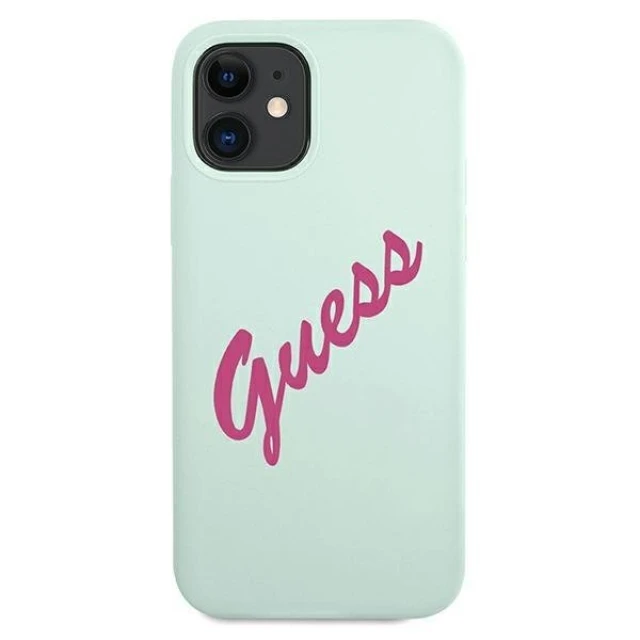 Чохол Guess Vintage Silicone Case для iPhone 12 mini Blue (GUHCP12SLSVSBF)