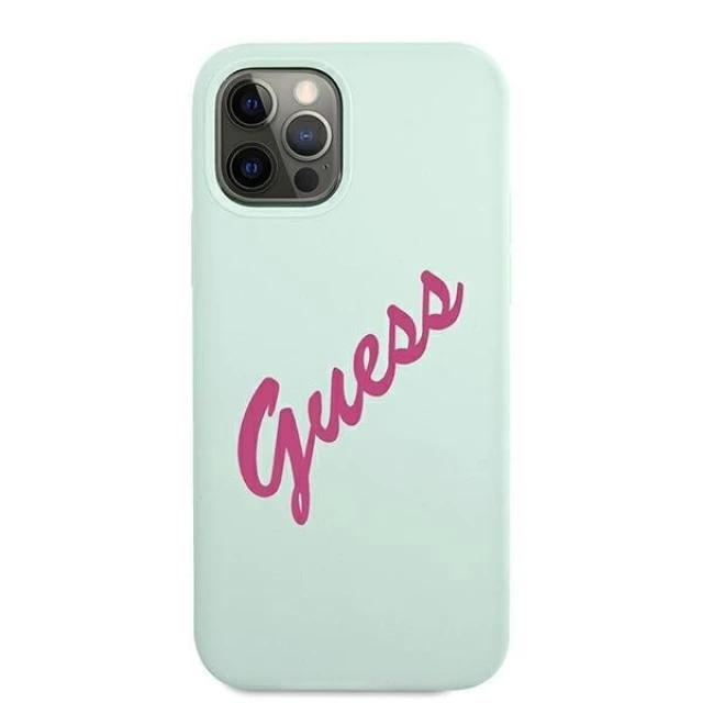 Чохол Guess Vintage Silicone Case для iPhone 12 | 12 Pro Blue (GUHCP12MLSVSBF)