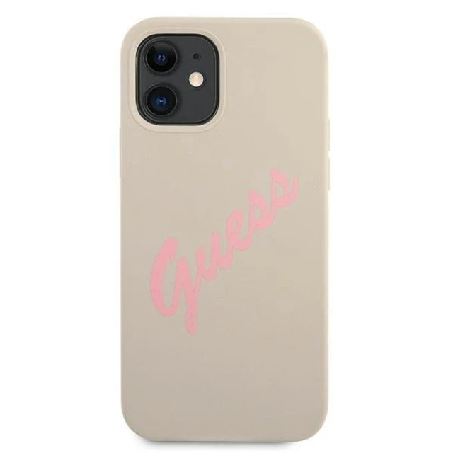 Чохол Guess Vintage Silicone Case для iPhone 12 mini Pink (GUHCP12SLSVSGP)