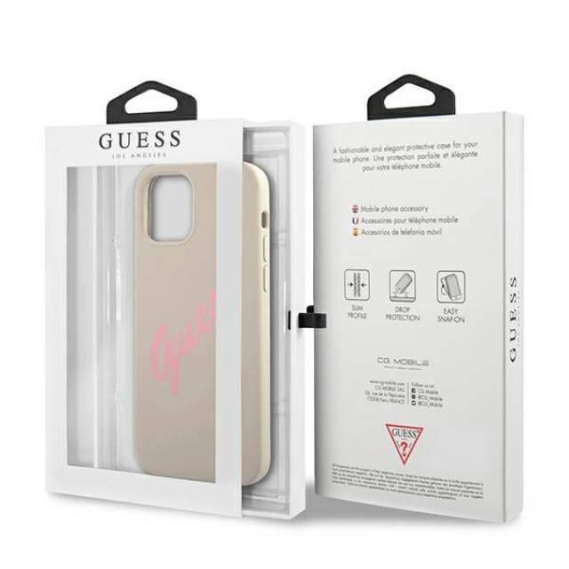 Чохол Guess Vintage Silicone Case для iPhone 12 mini Pink (GUHCP12SLSVSGP)