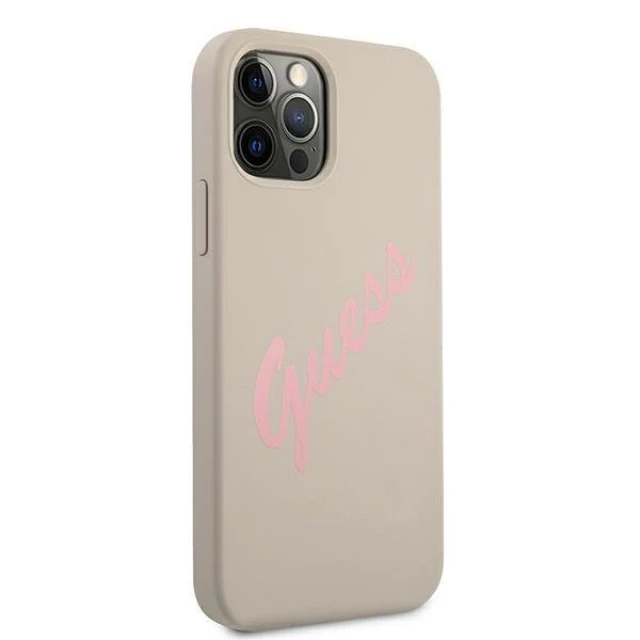 Чохол Guess Vintage Silicone Case для iPhone 12 Pro Max Pink (GUHCP12LLSVSGP)