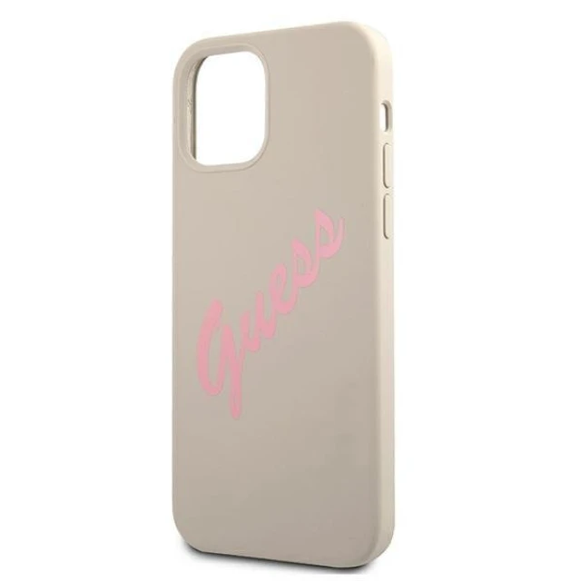 Чохол Guess Vintage Silicone Case для iPhone 12 Pro Max Pink (GUHCP12LLSVSGP)