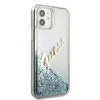 Чехол Guess Glitter Vintage Script для iPhone 12 mini Blue (GUHCP12SGLVSBL)