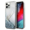 Чохол Guess Glitter Vintage Script для iPhone 12 Pro Max Blue (GUHCP12LGLVSBL)