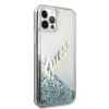 Чохол Guess Glitter Vintage Script для iPhone 12 Pro Max Blue (GUHCP12LGLVSBL)