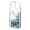 Чохол Guess Glitter Vintage Script для iPhone 12 Pro Max Blue (GUHCP12LGLVSBL)