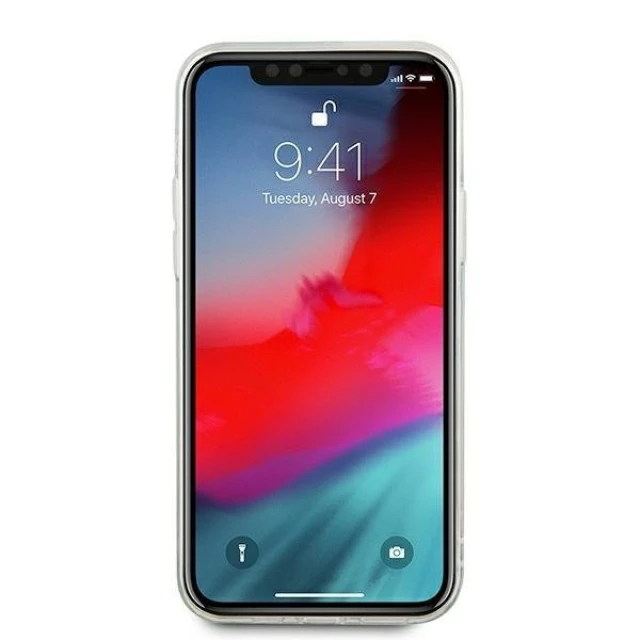 Чохол Guess Glitter Vintage Script для iPhone 12 Pro Max Silver (GUHCP12LGLVSSI)