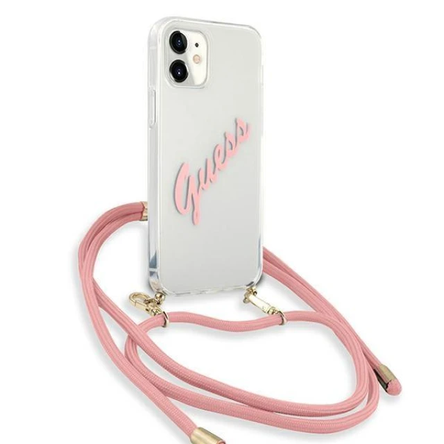 Чохол Guess Script Vintage для iPhone 12 mini Pink (GUHCP12SCRTVSPI)