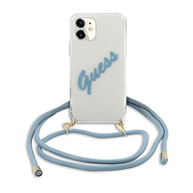 Чохол Guess Script Vintage для iPhone 12 mini Blue (GUHCP12SCRTVSBL)