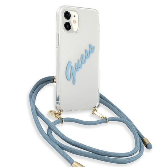 Чохол Guess Script Vintage для iPhone 12 mini Blue (GUHCP12SCRTVSBL)