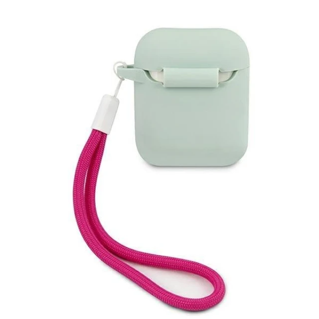 Чохол Guess Vintage Silicone Case для AirPods 2/1 Blue (GUACA2LSVSBF)