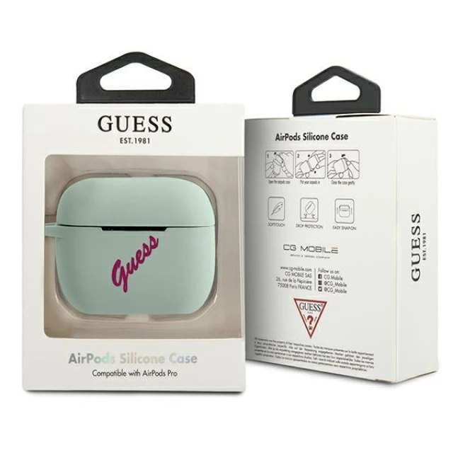 Чохол Guess Silicone Vintage для AirPods Pro Blue (GUACAPLSVSBF)