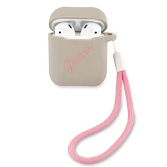 Чехол Guess Silicone Vintage для AirPods 2/1 Pink (GUACA2LSVSGP)