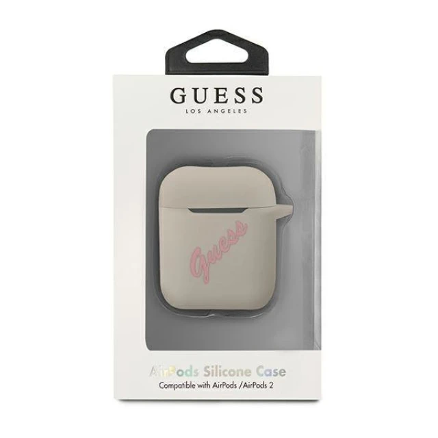 Чохол Guess Silicone Vintage для AirPods 2/1 Pink (GUACA2LSVSGP)