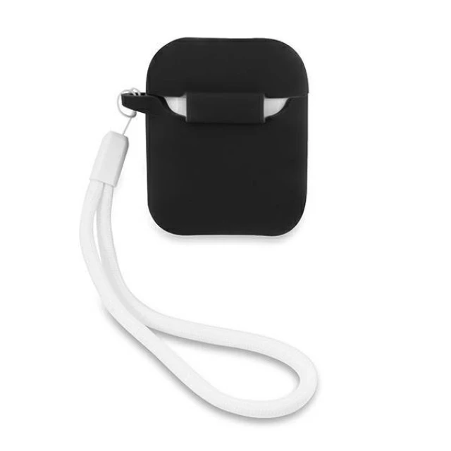 Чохол Guess Silicone Vintage для AirPods 2/1 Black (GUACA2LSVSBW)