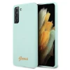 Чохол Guess Silicone Script Metal Logo для Samsung Galaxy S21 Plus Blue (GUHCS21MLSLMGLB)