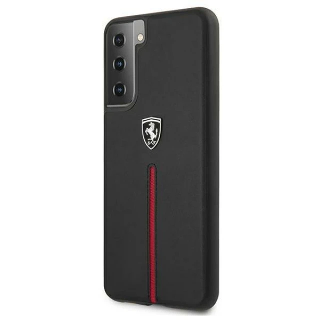 Чохол Ferrari для Samsung Galaxy S21 G991 Off Track Leather Nylon Stripe Black (FEOSIHCS21SBK)