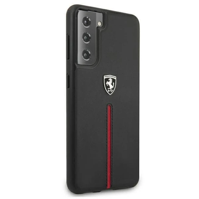 Чохол Ferrari для Samsung Galaxy S21 G991 Off Track Leather Nylon Stripe Black (FEOSIHCS21SBK)