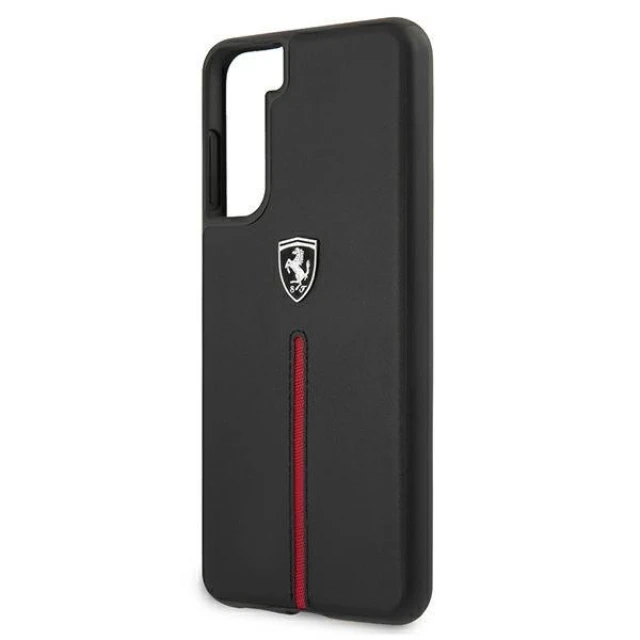 Чохол Ferrari для Samsung Galaxy S21 G991 Off Track Leather Nylon Stripe Black (FEOSIHCS21SBK)
