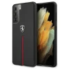 Чехол Ferrari для Samsung Galaxy S21 Plus G996 Off Track Leather Nylon Stripe Black (FEOSIHCS21MBK)
