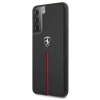 Чехол Ferrari для Samsung Galaxy S21 Plus G996 Off Track Leather Nylon Stripe Black (FEOSIHCS21MBK)