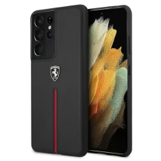 Чохол Ferrari для Samsung Galaxy S21 Ultra G998 Off Track Leather Nylon Stripe Black (FEOSIHCS21LBK)