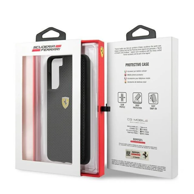 Чохол Ferrari для Samsung Galaxy S21 Plus G996 Off Track Perforated Black (FESPHCS21MBK)