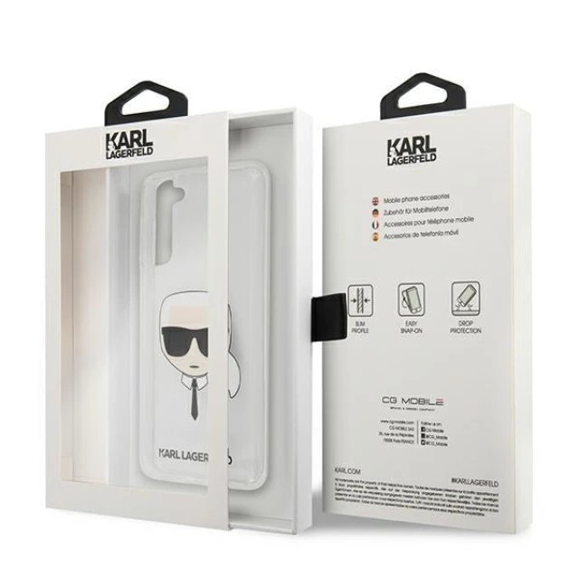 Чохол Karl Lagerfeld Karl's Head для Samsung Galaxy S21 Plus Transparent (KLHCS21MKTR)