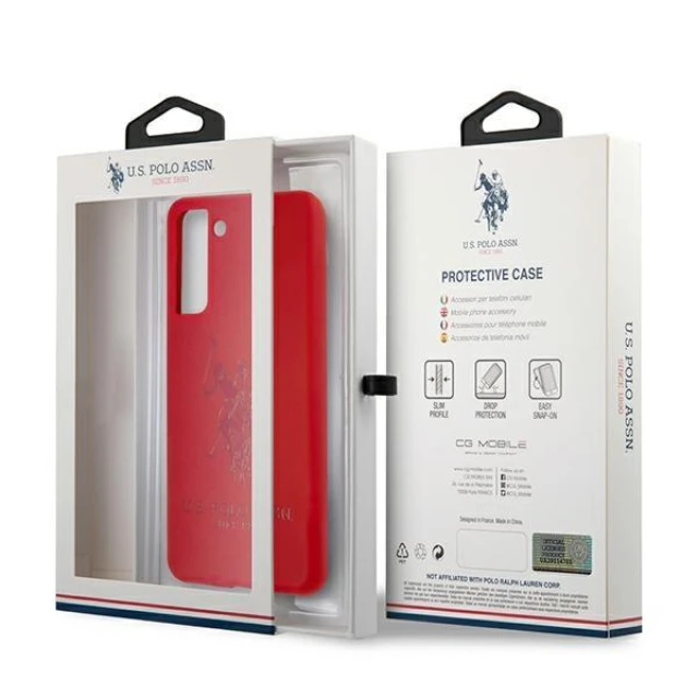 Чохол U.S. Polo Assn Silicone On Tone для Samsung Galaxy S21 G991 Red (USHCS21SSLHRTRE)