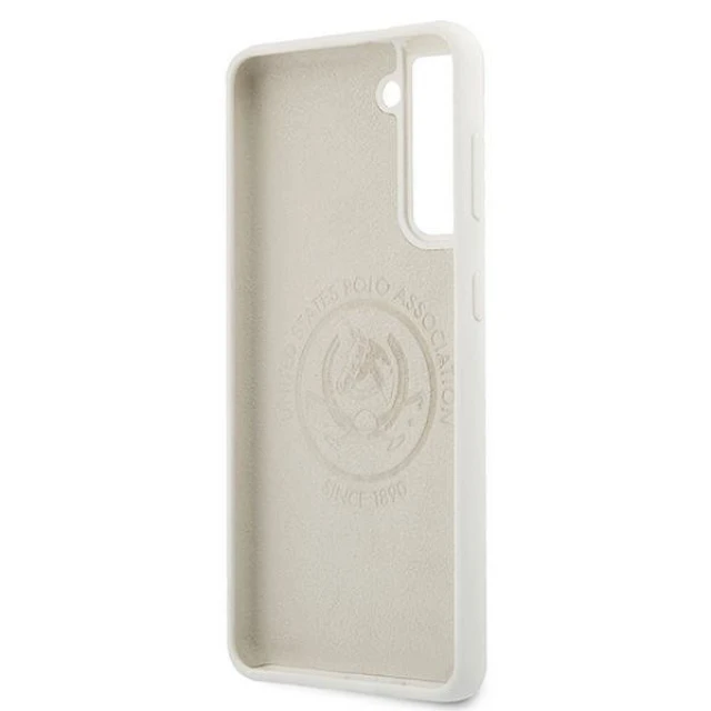 Чохол U.S. Polo Assn Silicone Logo для Samsung Galaxy S21+ G996 White (USHCS21MSLHRWH)